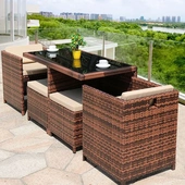 海绵坐垫保护臀部藤椅三套简约阳台茶桌椅户外庭院休闲小茶几现代