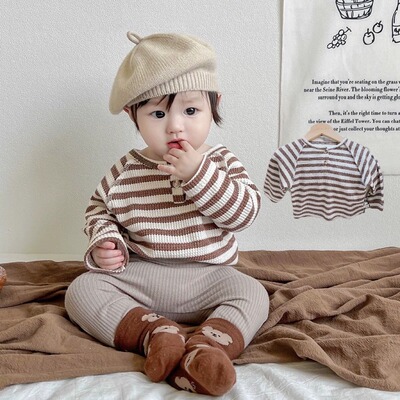 圆领韩版长袖秋冬纯棉翻面打底衣