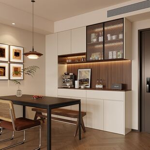 餐边柜一体靠墙多功能酒柜收纳储物柜家用客厅茶水柜厨房橱柜定制