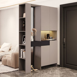 新款实木玄关柜入户门口鞋柜一体高档储物柜屏风隔断客厅遮挡定制