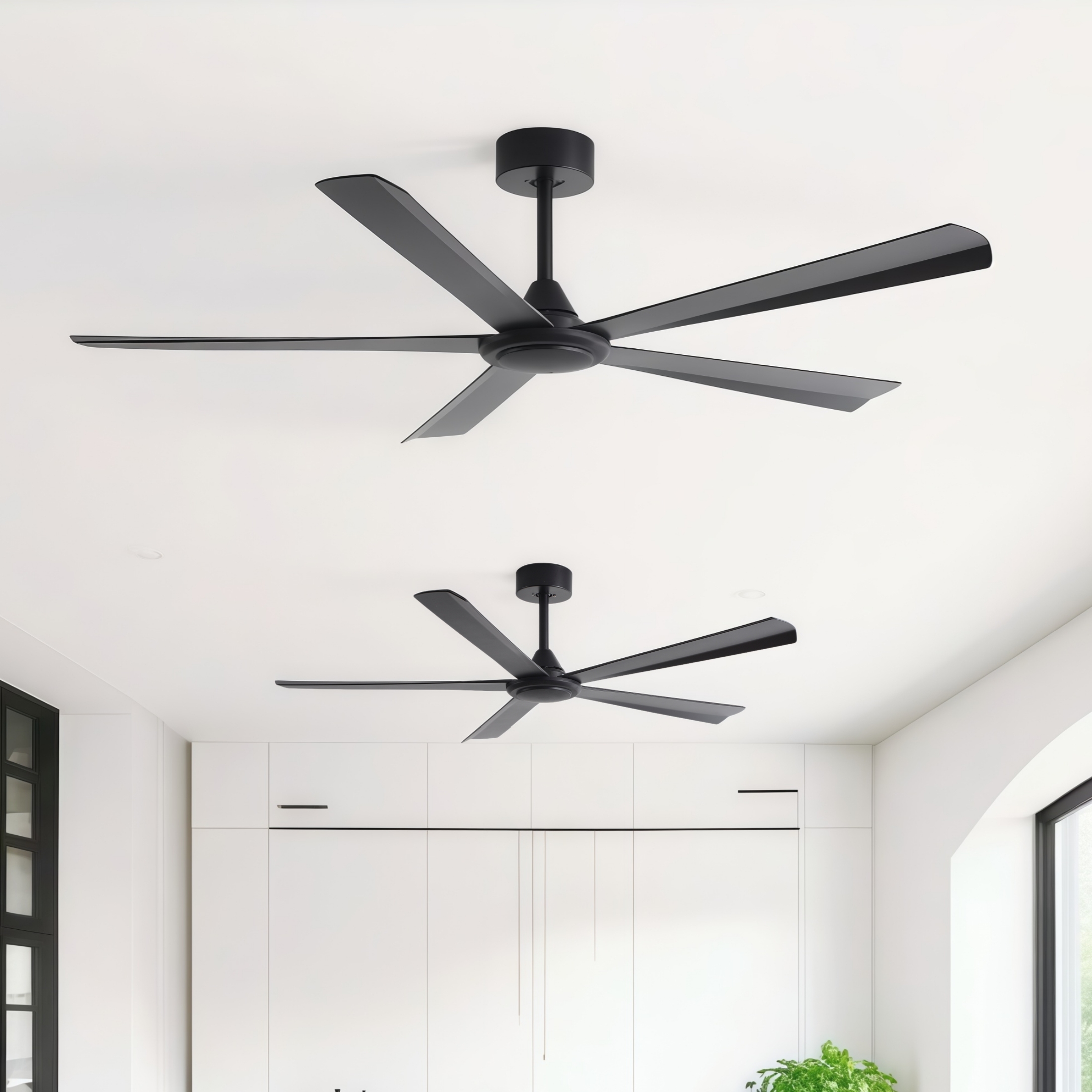 吊扇复古家用客厅餐厅大风力中古工业五叶风扇餐饮商铺无灯电风扇