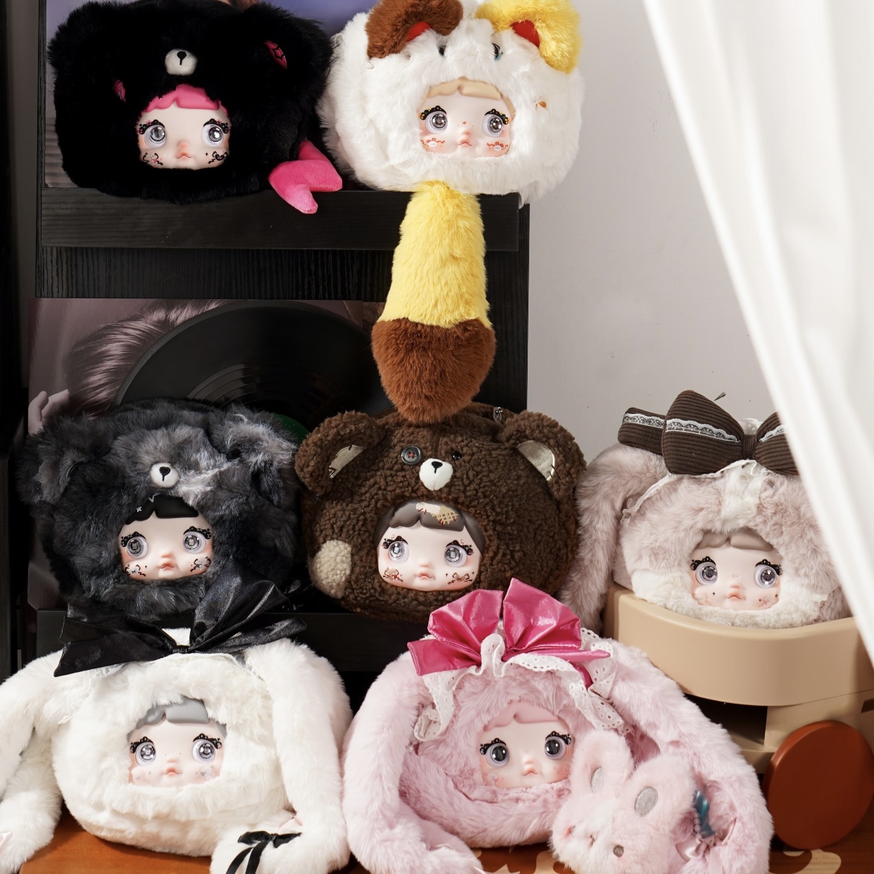 新品Nommi糯米儿收纳可爱包包毛绒盲盒斜挎包潮玩礼物可爱玩偶