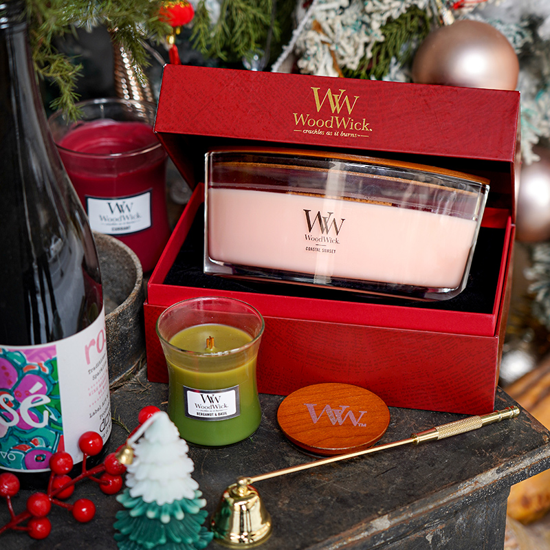 买就送赠品woodwick壁炉香薰蜡烛