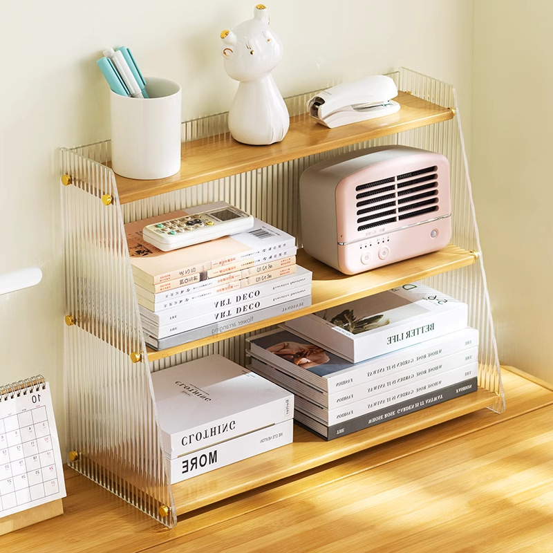 儿童桌面书架置物架书柜书桌上的置物架简易小书架客厅书房收纳架