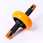 健腹轮轴承版 轴承实心滚轮健身器黄色单轮轴 家用健身轮腹肌轮男士