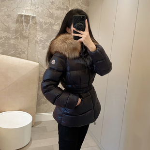 蒙家系列羽绒服女装2025秋冬季新款纯色拼接简约修身型加厚外套女