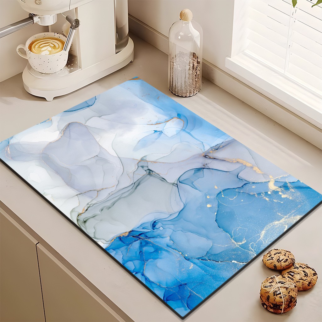 五优家家厨房沥水垫 矽藻泥吸水垫 防烫锅垫 隔热垫 碗盘干燥垫