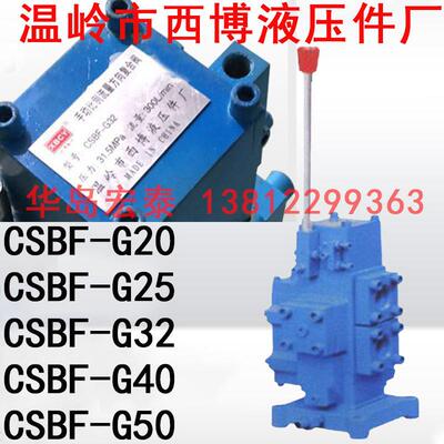 手动比例流量方向复合阀CSBF-G32 G25 G20 G40 G50西博液压件厂