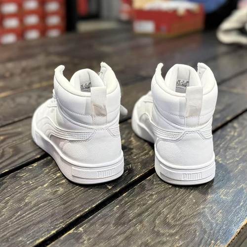 PUMA彪马 男女秋冬款高帮皮质拼色透气厚底运动休闲板鞋 401799