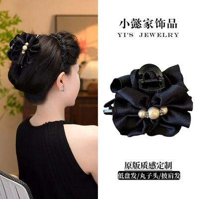 新款高级盘发马尾夹发卡