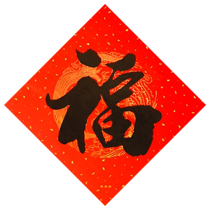 2025蛇年新款书法福字门贴福子帖装饰立体新年春节全背胶大门贴纸