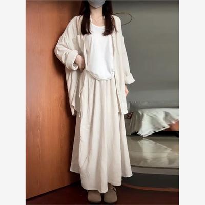 早秋新中式穿搭套装衬衫