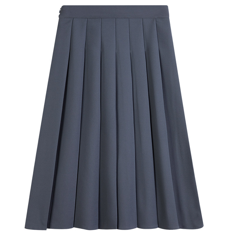 灰色百褶裙女长裙夏季2023新款高腰显瘦春秋半身裙小个子a字伞裙