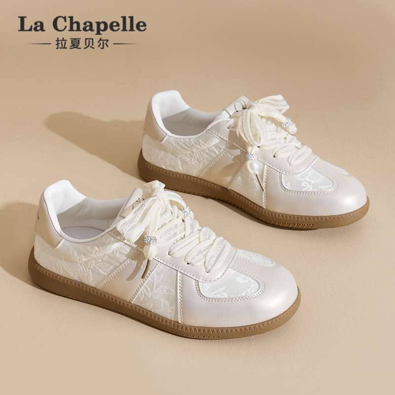 拉夏贝尔夏季小白鞋女2024新款