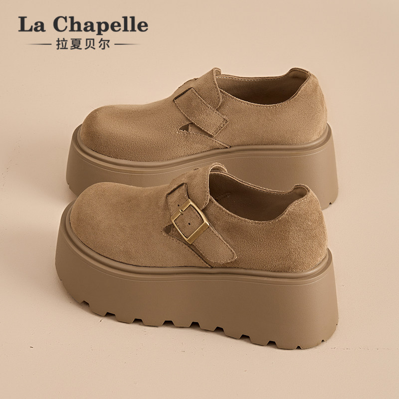 拉夏贝尔复古厚底勃肯鞋女2026新款春季增高小个子一脚蹬博肯单鞋,女鞋,勃肯鞋/软木鞋,淘宝优惠券,粉丝福利购,淘宝优惠卷