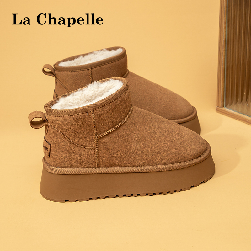 拉夏贝尔雪地靴冬季大棉鞋女
