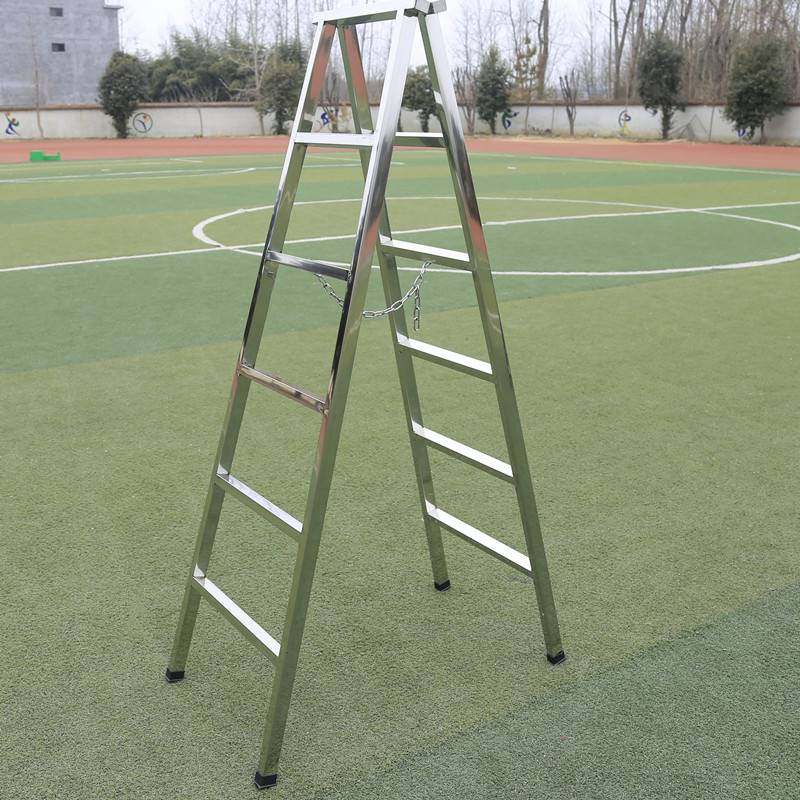 梯子家用304不锈钢人字梯折叠装修梯加厚四五六步梯室内工程梯_虎窝淘