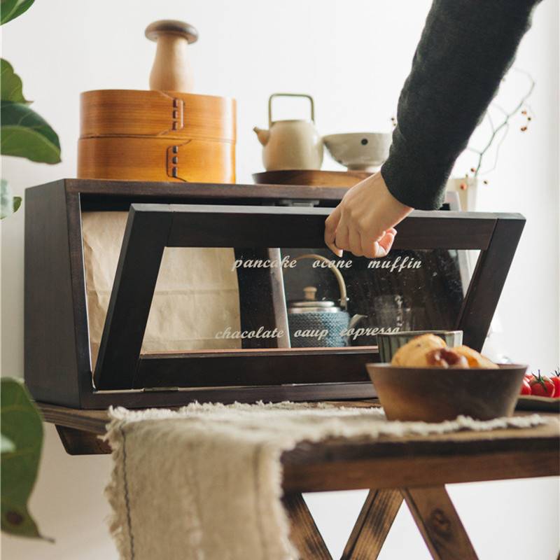 日式纯实木厨房收纳柜调料柜迷你餐边柜餐桌整理柜玻璃储物柜整装