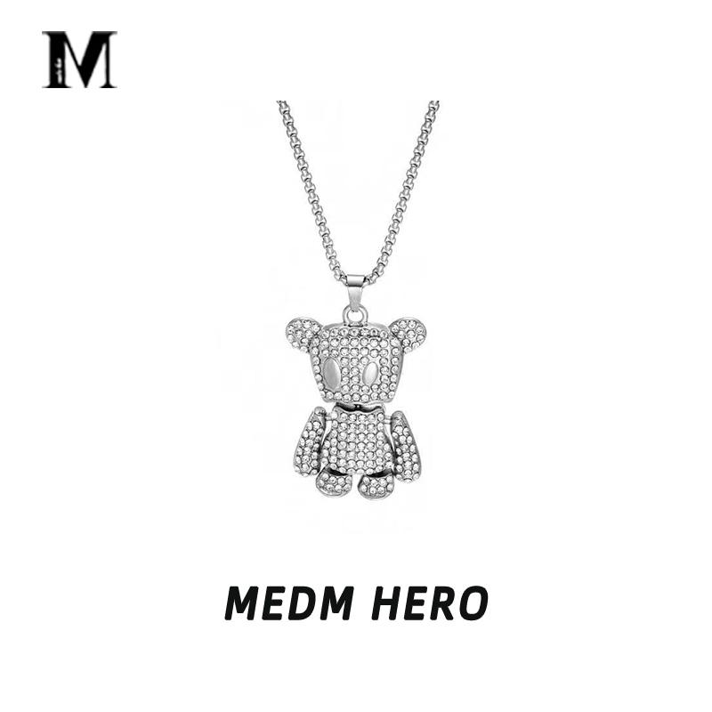 MEDMHK+薛之谦满钻纸袋熊项链