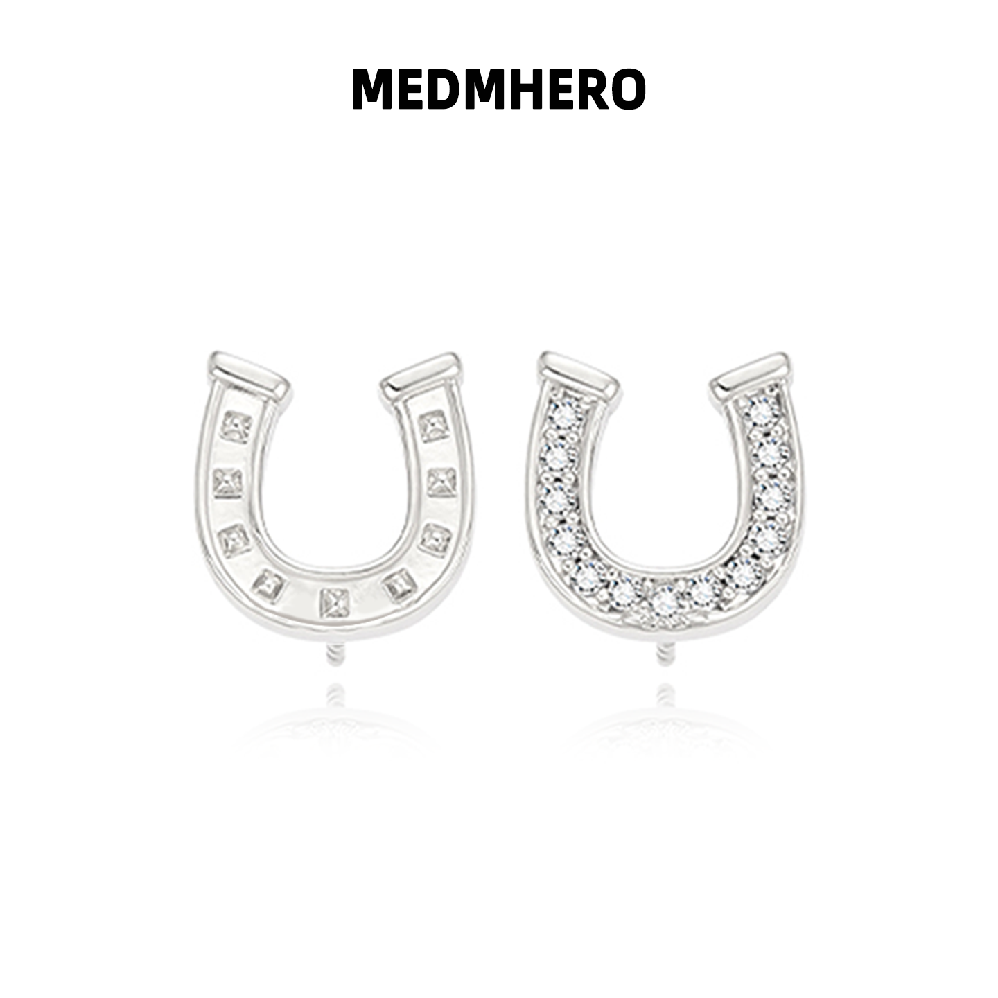 MEDM HERO蹄环耳钉马年生肖送女友百搭高级感小众设计情侣款耳饰,饰品/流行首饰/时尚饰品新,银饰耳饰,淘宝优惠券,粉丝福利购,淘宝优惠卷