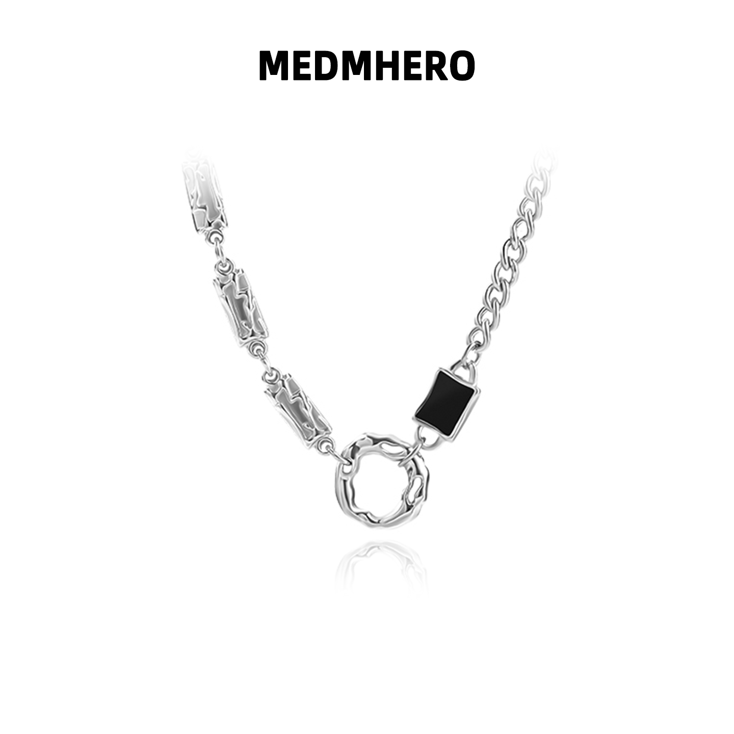 王嘉尔同款不规则圆环项链