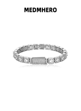 MEDMHERO逆爱池骋同款田栩宁百搭手链送男友轻奢古巴链手链锆石