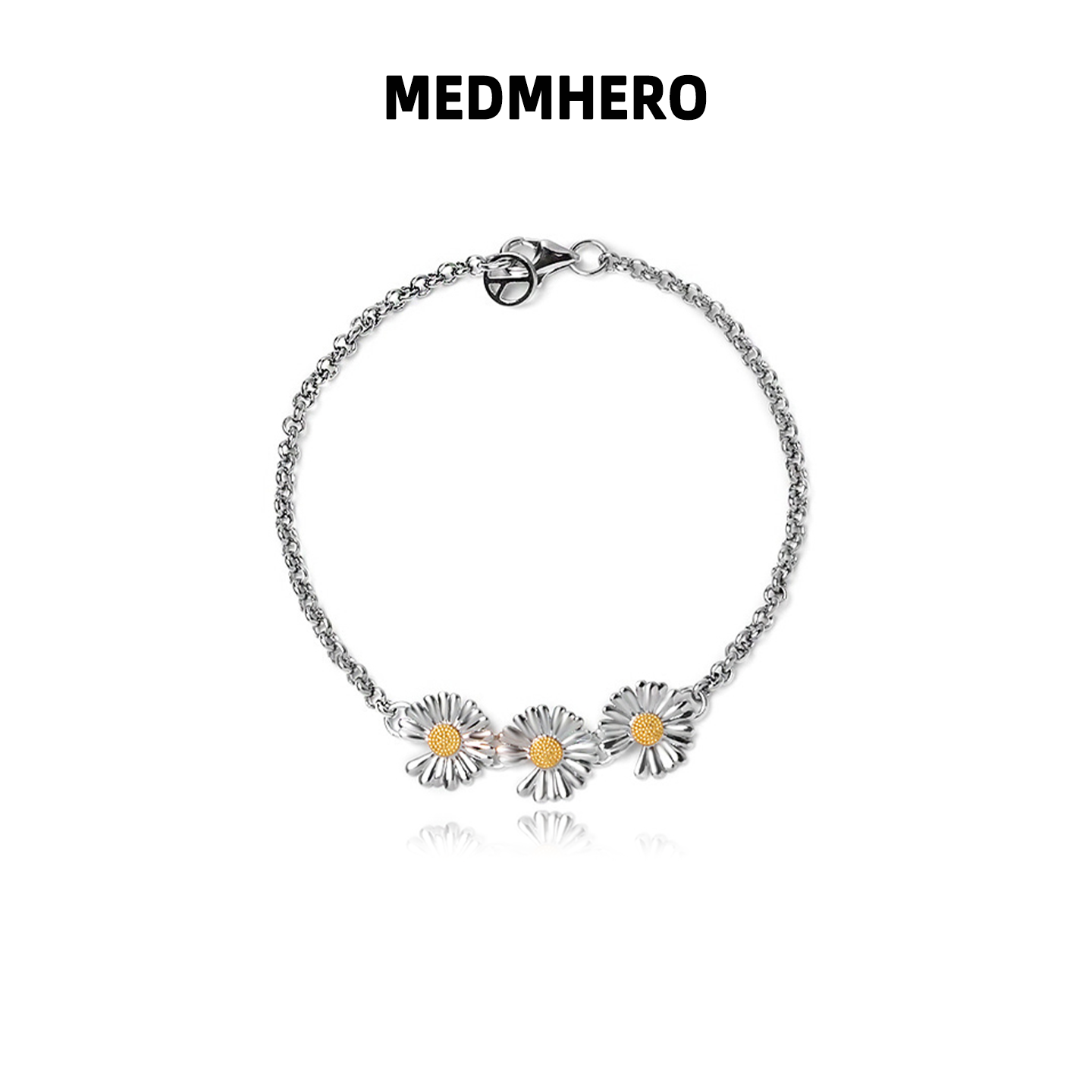 钛钢小雏菊女款磁吸手环情人节