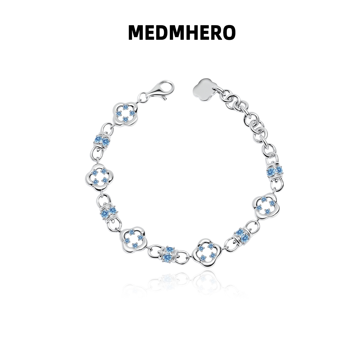 黄星同款满钻海棠镂空手链