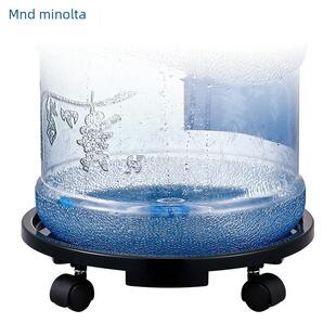 桶装水桶可移动托盘矿泉水滚轮滑轮子加厚塑料圆形花盆底座万向轮