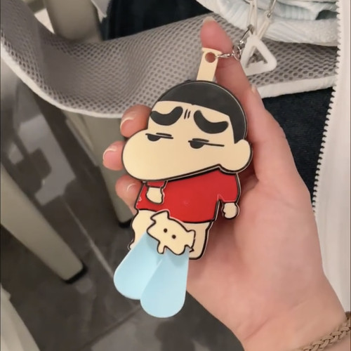 创意搞笑按压钥匙扣解压大学生风扇挂件趣味礼物可爱发泄表情包