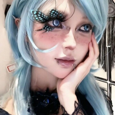 蝴蝶振翅羽毛超长睫毛眼妆脸贴