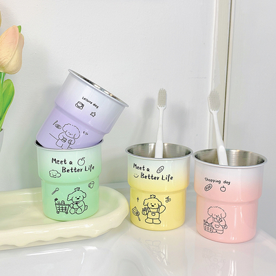 儿童不锈钢防霉漱口杯创意洗漱杯