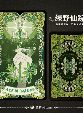 星解《绿野仙踪》正版塔罗牌Green Trace  Tarot塔luo卡牌近韦特