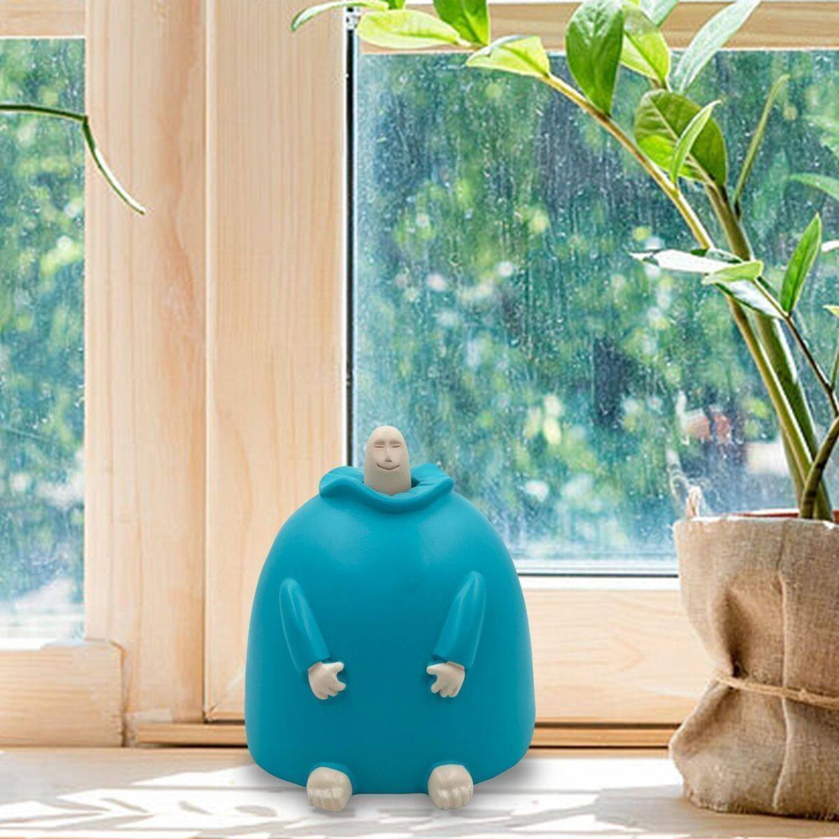 生日礼物蓝胖中指摆件女生送礼物男生朋友同事搞笑沙雕好玩的东西