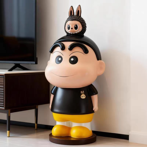 小新拉布布labubu公仔大号落地摆件卡通礼物创意网红手办储蓄罐