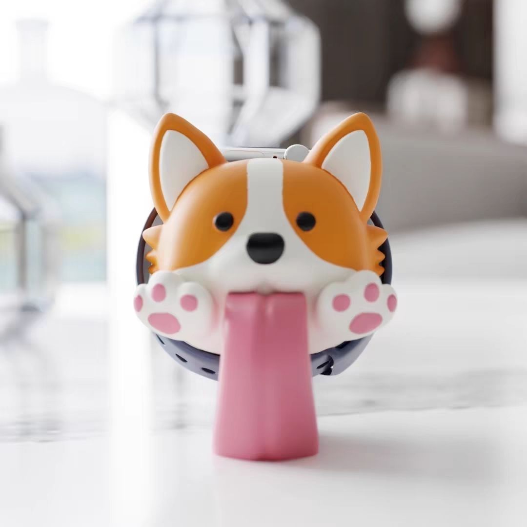 适用于苹果手表充电器支架可爱柯基招财潮玩底座iwatch9高颜值