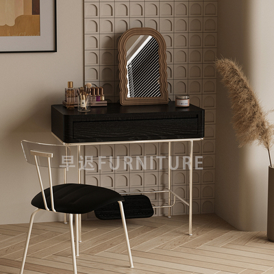 早迟中古风全实木化妆桌子