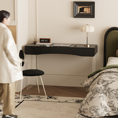 复古风全实木梳妆台小户型化妆桌