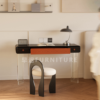 早迟法式复古风全实木梳妆台