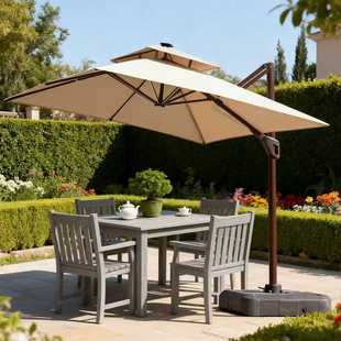 户外遮阳伞庭院伞露台花园别墅大型太阳伞圆形摆摊室外阳台罗马伞