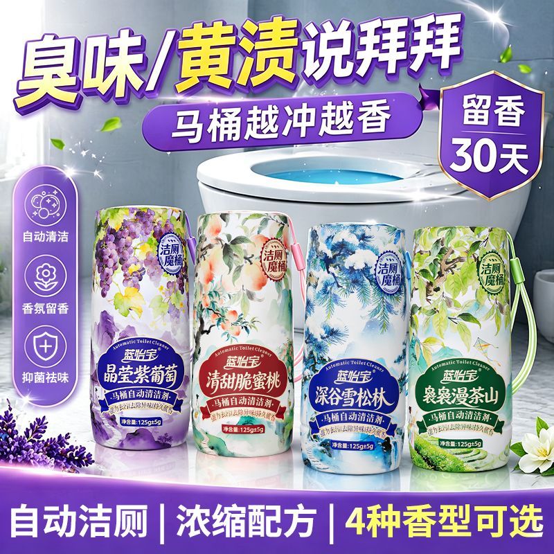 蓝怡宝洁厕魔桶卫生间马桶清洁剂耐用型厕所去污垢除臭自动洁厕宝图片