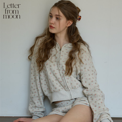 女士连帽藏蓝色常规华夫格新款