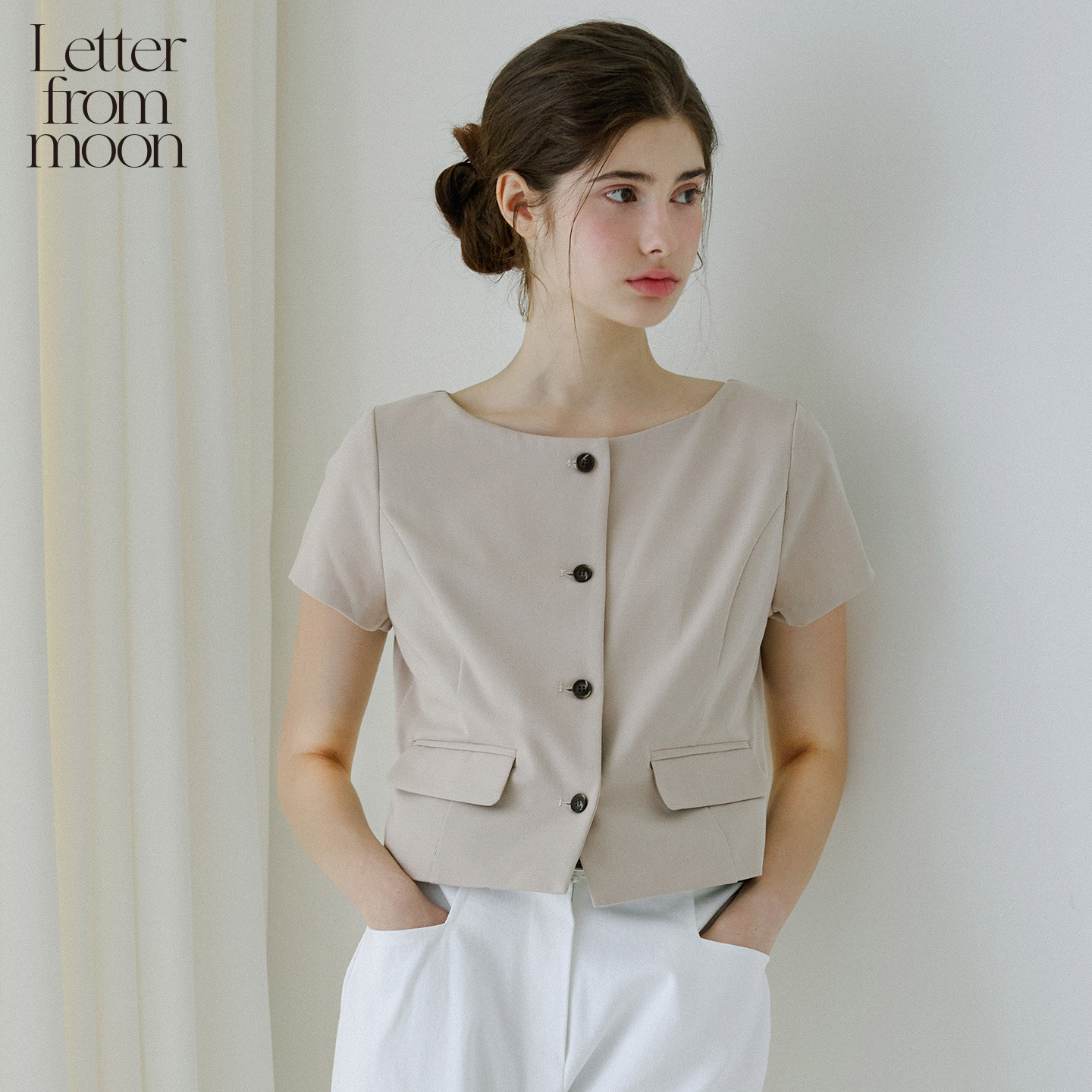 Letterfrommoon线条短袖外套