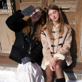Letter 休闲大衣 女休闲外套秋冬款 from moon贝蒂夹克绒面革宽松版