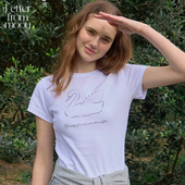 日韩休闲风短袖 Letter T恤2025年夏季 新款 from moon天鹅图案修身