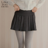 from moon 2025冬季 Letter 新款 保暖短裙女显腿长针织迷你半身裙