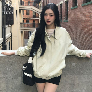 Letter from moon 2026新款浅春休闲棒球夹克帅气松弛感百搭外套