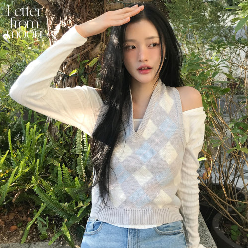 Letter from moon 2026新款女休闲风百搭学院风挂脖叠穿外穿背心