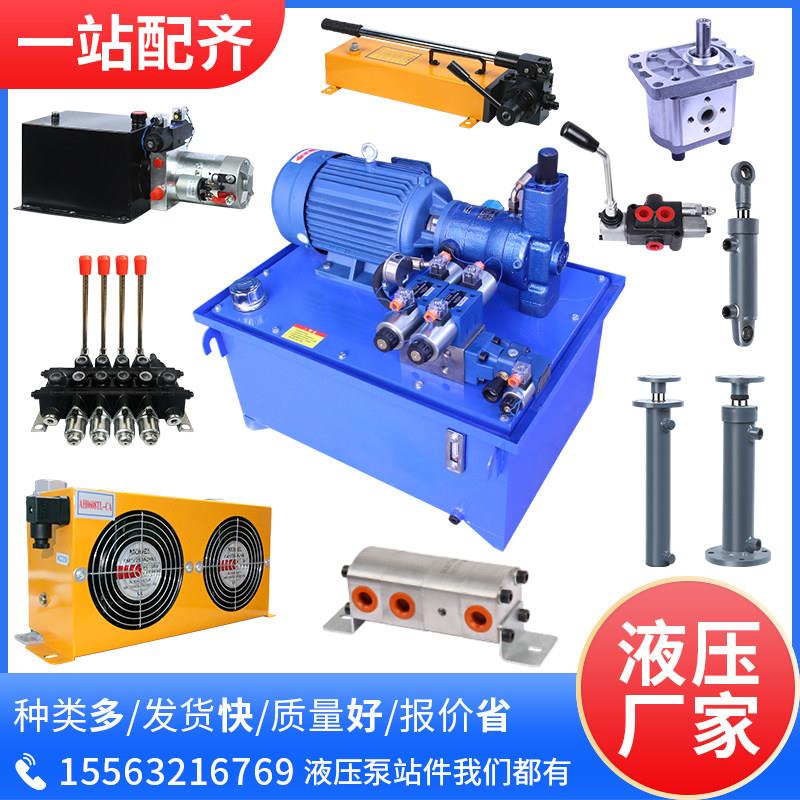 12V24V举升机动力单元升降机液压泵站小型220V电机飞翼车液压系统