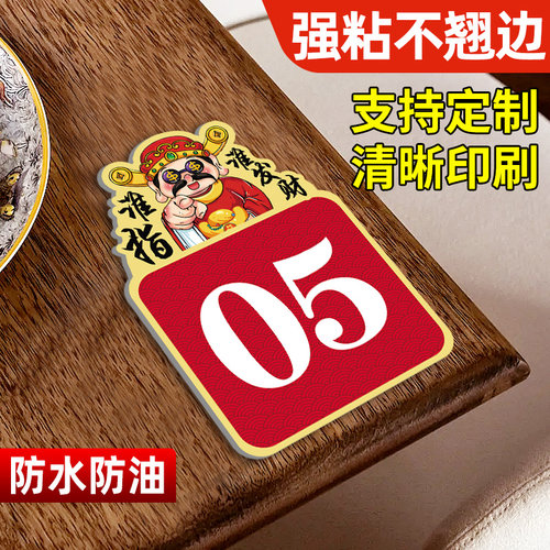 【小红书款】亚克力数字号码牌贴